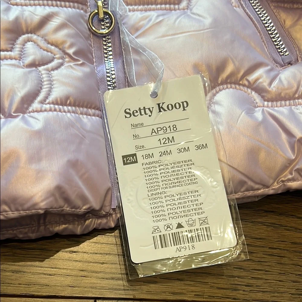 Serty Koop Lilac Puffer Coat with Faux Fur 12 months fashion jacket purple NWT